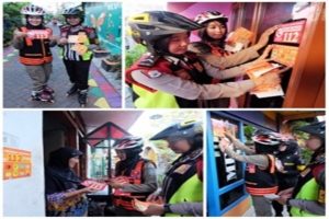 Ini Aksi Polwan dan Satpoltik Surabaya di Perkampungan Dolly dan Jarak