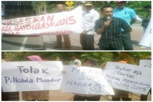 Kecewa Soal Pilkada, Aliansi Warga Surabaya Gelar Demo