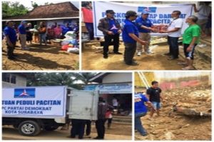 Armada Peduli Korban Banjir Pacitan DPC Demokrat Surabaya Sasar 4 Kecamatan Terparah