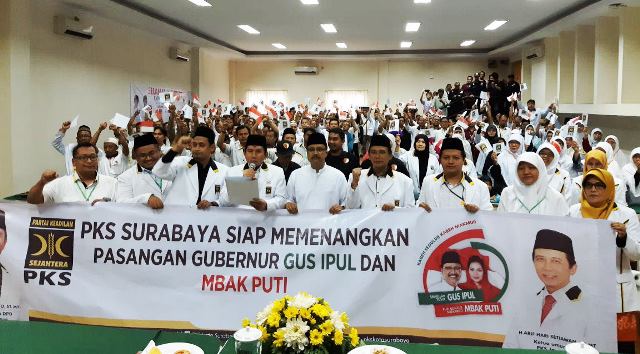 Kader PKS Surabaya All Out Menangkan Paslon Gus Ipul-Puti