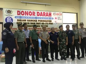 Kapolrestabes Surabaya Hadir di Acara Donor Darah HPN 2018