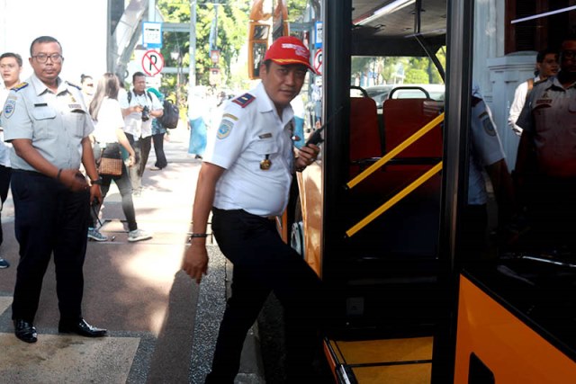 Dishub Surabaya Kembali Uji Coba Rute Bus Tingkat