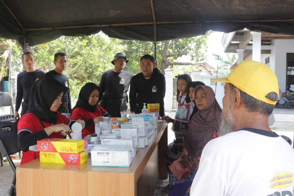 Peringati HUT ke 73, Eks Brimob Nusantara Polres Kediri Gelar Pengobatan Gratis