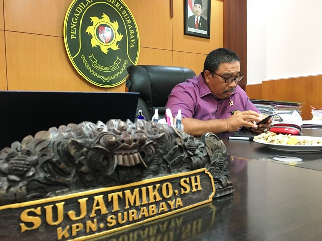 Pengadilan Negeri Surabaya Terapkan Sistem Layanan E-court, Sujatmiko: Bisa Melalui Teleconference