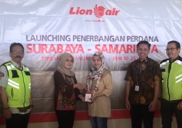 Lion Air Terbang Perdana Surabaya Samarinda