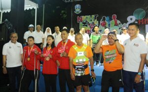 Meriahkan HPN 2019, Sekda Jatim Dan Kapolrestabes Ikuti Night Run 5 K