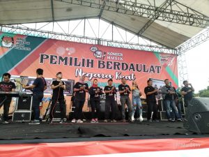 Sosialisasi Pemilu Serentak, KPU Kabupaten Kediri Gelar Panggung Musik di SLG