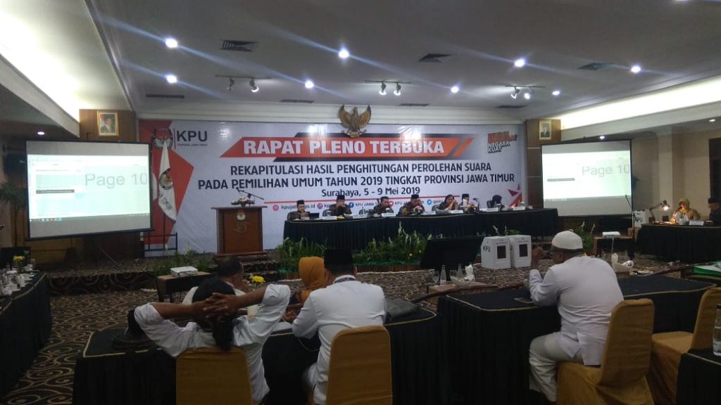 Surabaya Tertinggal di Rekapitulasi Suara Pemilu Tingkat Jatim
