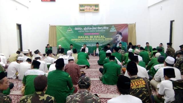 Gelar Acara Halal Bihalal, GP Anshor Surabaya Doakan Kesembuhan Risma