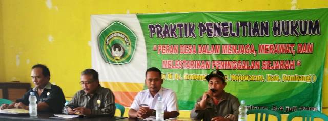 Lestarikan Benda Cagar Budaya, FH Undar Gelar PPH di Grobokan Jombang
