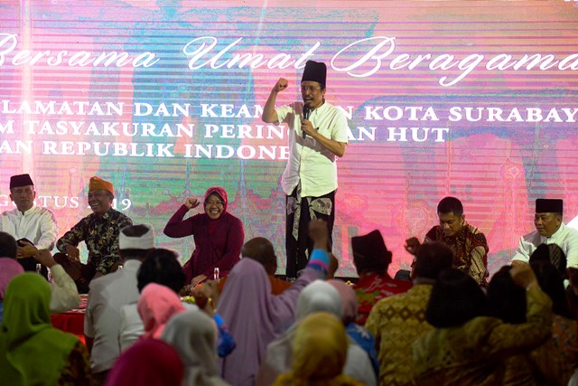 Pemkot Surabaya Gelar Acara Malam Tasyakuran HUT ke-74 RI, Ini Pesan Wali Kota Risma