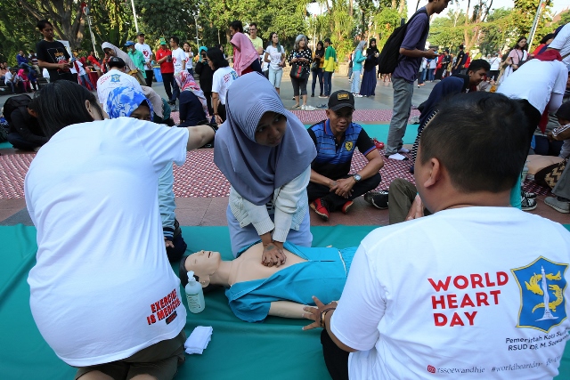 Peringati World Heart Day, Pemkot Surabaya Gelar Edukasi Bantuan Hidup Dasar