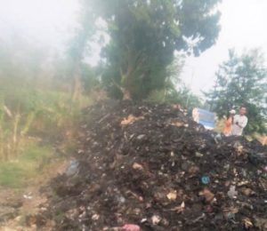 Tumpukan Limbah Berbau Menyengat, Ganggu Jalan Raya di Mojokerto