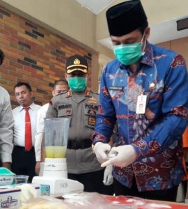 Bersama Kapolres, Sekda Tanbu Turut Musnahkan Barbuk Narkoba