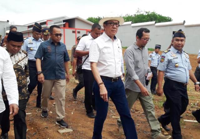 Menkumham Yassona Laoly Tinjau Pembangunan Lapas Kotabaru dan Batulicin