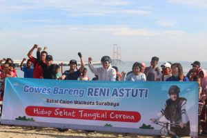 Gowes Bareng Warga di Kawasan Pesisir, Reni Astuti Tegaskan Pentingnya Pembangunan dari Pinggiran