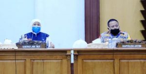 Gubernur Khofifah: Sampai Hari ke Tiga, PSBB Masih Tahap Imbauan Teguran Humanis dan Persuasif