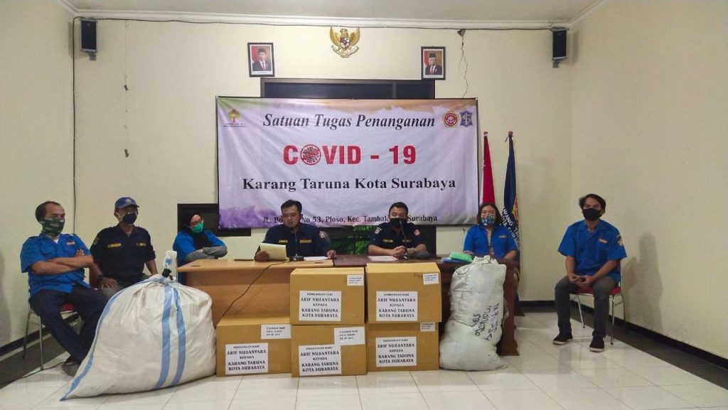 Bantu Pemerintah dan Warga, Karang Taruna Surabaya Bentuk Satgas Penanganan Covid-19