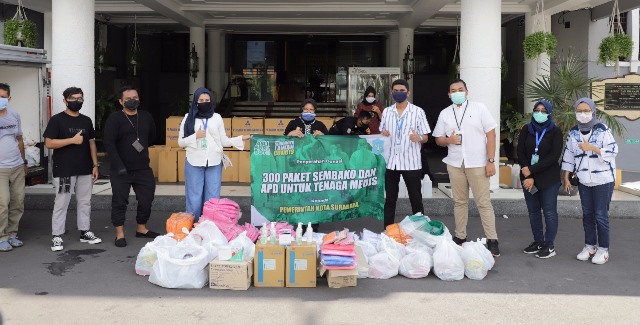 Support Pemkot Surabaya Perangi Pandemi Covid-19, Bantuan APD dan Sembako Terus Berdatangan