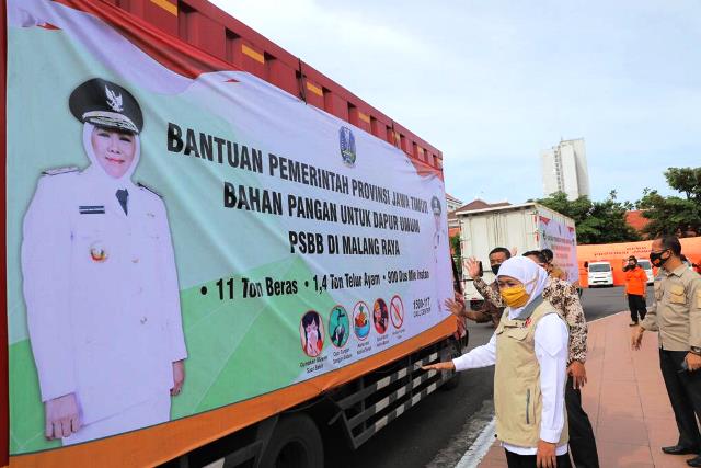 Pemprov Jatim Suplai Bahan Pangan Dapur Umum di PSBB Malang Raya
