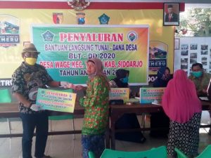 Desa Wage Sidoarjo Realisasikan BLT Dana Desa ke Warga Terdampak Covid-19