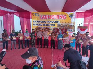 Launching KTS di 12 Desa, Kapolres Kediri: Kampung Tangguh Banyak Manfaatnya