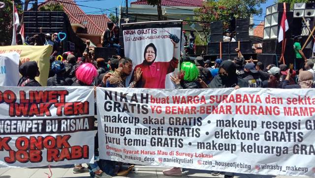 Tuntut Cabut Dua Perwali, Aliansi Pekerja Seni Surabaya Kembali Gelar Aksi Damai