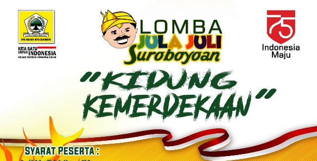 Peringati HUT RI ke 75, DPD Golkar Surabaya Gelar Lomba ‘Jula Juli Suroboyoan’