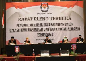 Dua Paslon di Pilkada Sidoarjo Dapat Nomor Urut, Satu Paslon Ditunda