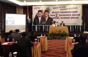 Dapat Dukungan dari Ratusan Pengacara, Paslon Machfud-Mujiaman Siap Berkomitmen