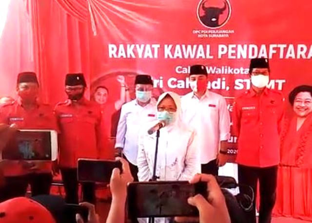 Berangkatkan Paslon Eri Cahyadi-Armuji, Wali Kota Risma: Ini bukan tujuan kekuasaan, tetapi lebih mensejahterakan warga Surabaya