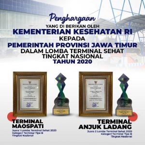 Terminal Maospati dan Terminal Anjuk Ladang Jatim Terbaik dalam Lomba Terminal Sehat Nasional 2020
