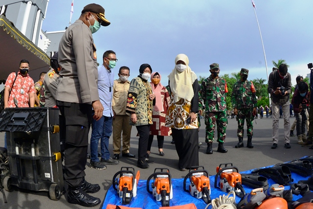 Pemkot Surabaya dan Jajaran TNI-Polri Gelar Apel Kesiapsiagaan Bencana