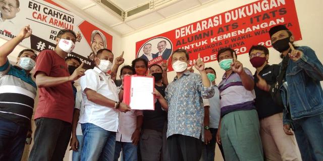 Di Posko Pemenangan Indragiri, Komunitas ATS-ITATS  Deklarasi Dukungan ke Paslon Eri-Armuji