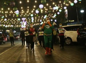 Terus Beraksi Sosialisasi Prokes dan Perwali 67 Tahun 2020, New Man Keliling di G-Walk 