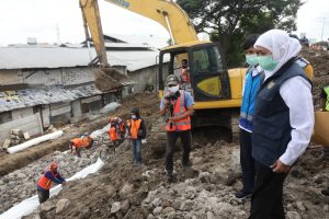Perbaikan Jalan Longsor KM 6+200 Surabaya-Gempol, di Prediksi 8 Februari 2021 Beroperasi Normal