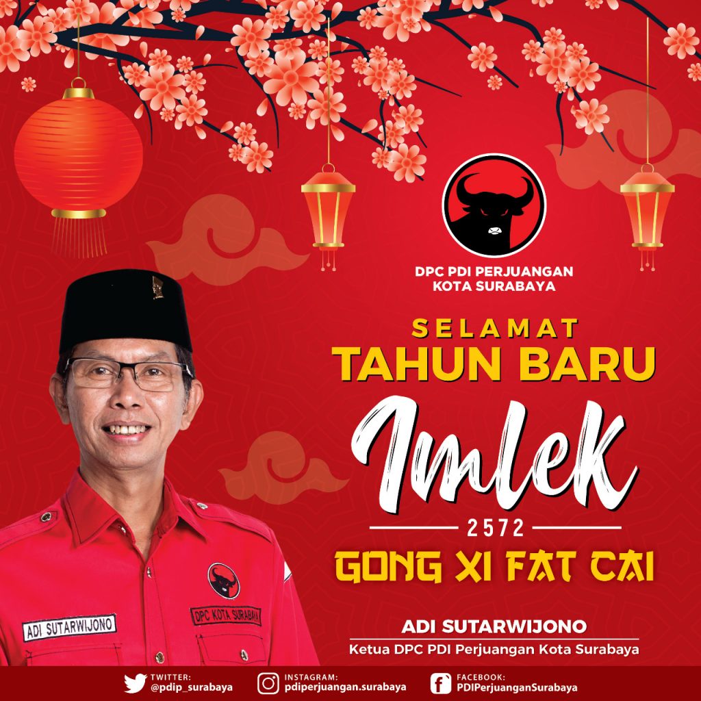 Tahun Baru Imlek, PDIP Surabaya: Jadi Momentum Merawat Keindonesiaan