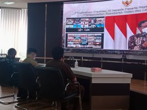 Plh Bupati Tanbu Hadir di Rakor Virtual Karhutla Bersama Presiden