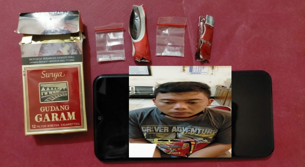Edarkan Narkoba Jenis Sabu, Pemuda Kelurahan Betet Kota Kediri Diringkus Polisi