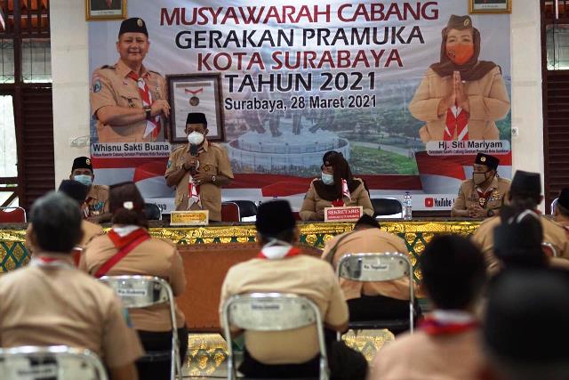 Wawali Armuji Terpilih Secara Aklamasi jadi Ketua Kwarcab Pramuka Surabaya