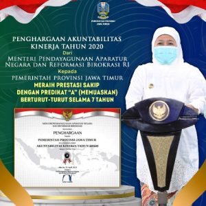 Pemprov Jatim Raih SAKIP Predikat A Selama Tujuh Tahun Berturut-Turut