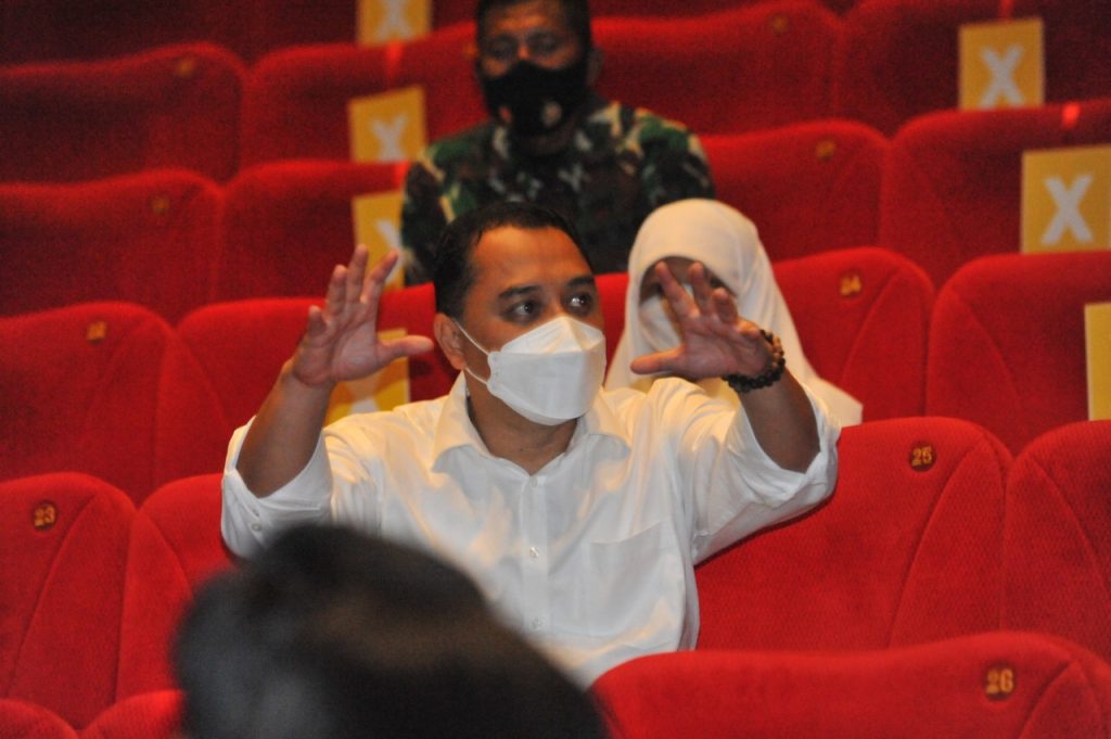 Pastikan Prokes Sesuai Aturan, Wali Kota Surabaya dan Forkopimda Sidak Bioskop di TP
