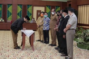 Bupati Tanbu Hadir di Acara Rakor Program Pencegahan Korupsi Terintegrasi Bersama KPK RI