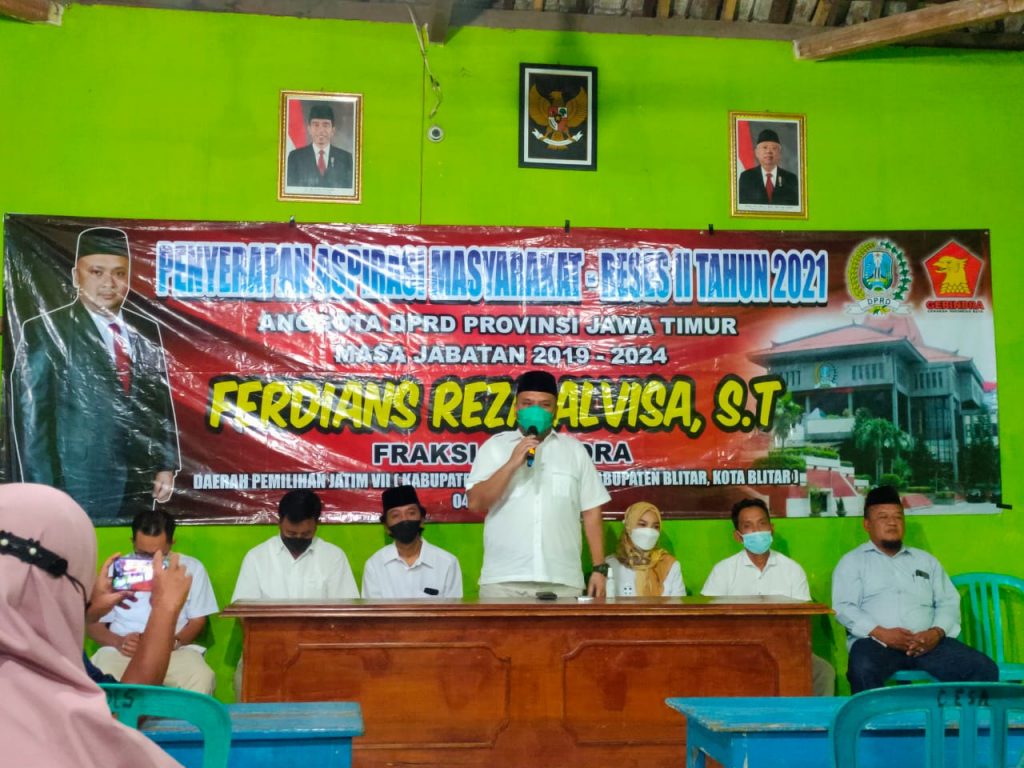 Serap Aspirasi Masyarakat, Ferdians Reza Alvisa Laksanakan Reses II tahun 2021 di Kabupaten Blitar