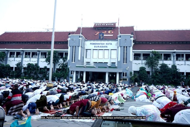 Ikuti Kebijakan Pusat, Pemkot Surabaya Imbau Warga Laksanakan Ibadah Salat Idul Fitri di Rumah