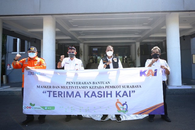 Dukung Percepatan Penanganan Covid-19, BUMN Gotong-royong Donasikan Bantuan untuk Pemkot Surabaya