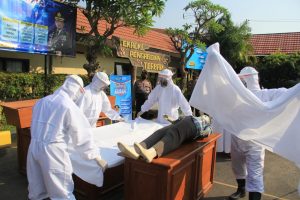 Antisipasi Peningkatan Kasus Covid 19, Polres Kediri Kota Bentuk Tim Pemulasaraan Jenazah