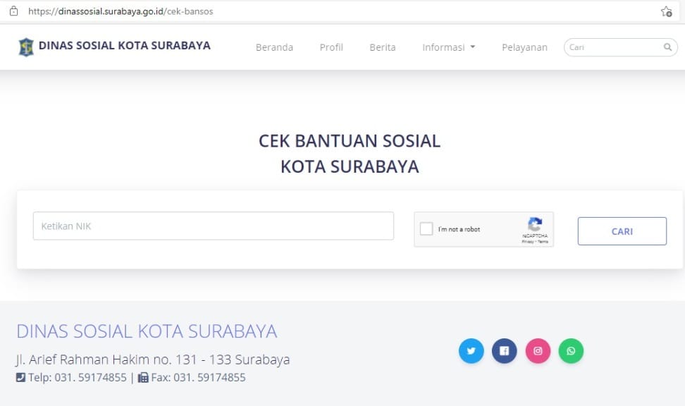 Kini Warga Surabaya Bisa Cek Penerima Bansos Melalui Website, Begini Caranya