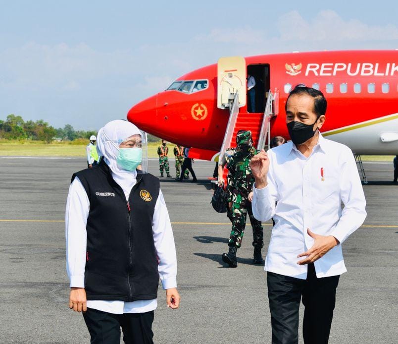Dihadapan Presiden Jokowi, Gubernur Khofifah Laporkan Upaya Mendorong Pertumbuhan Ekonomi di Jatim