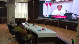 Pemkab Tanbu Ikuti Presscon Virtual Presiden soal Perkembangan Covid-19